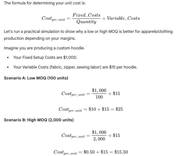 Low MOQ (100 units) vs High MOQ (2000 units) ExploreTex.com