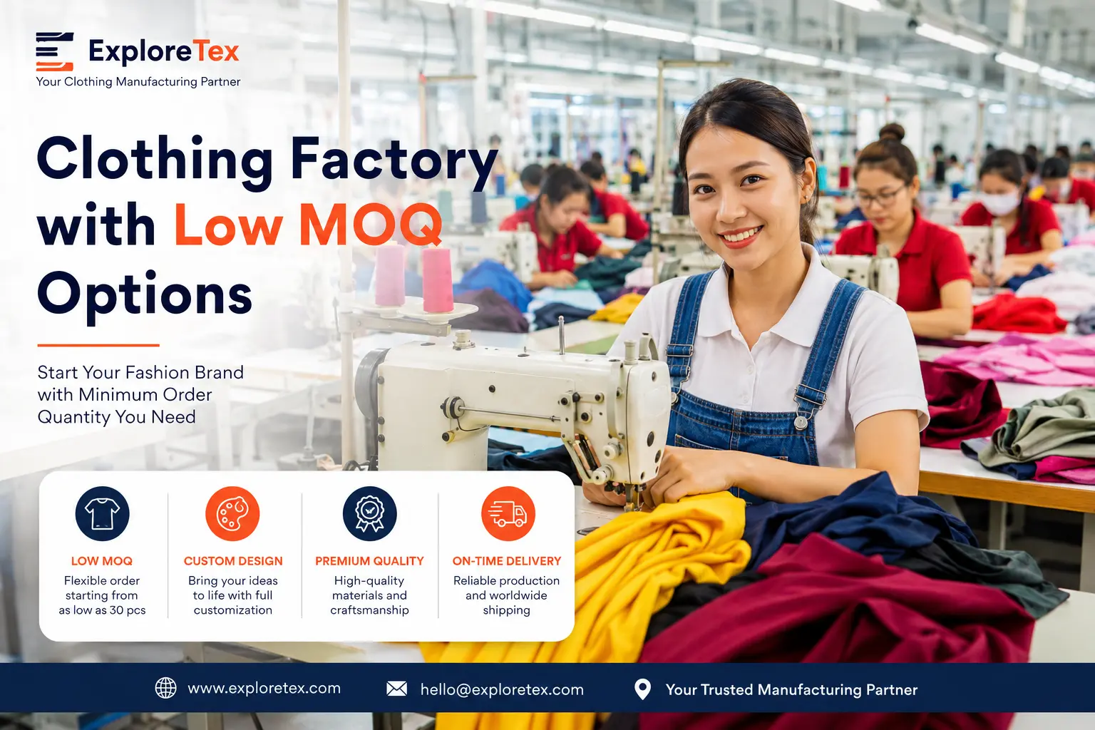clothing factory with low moq options
