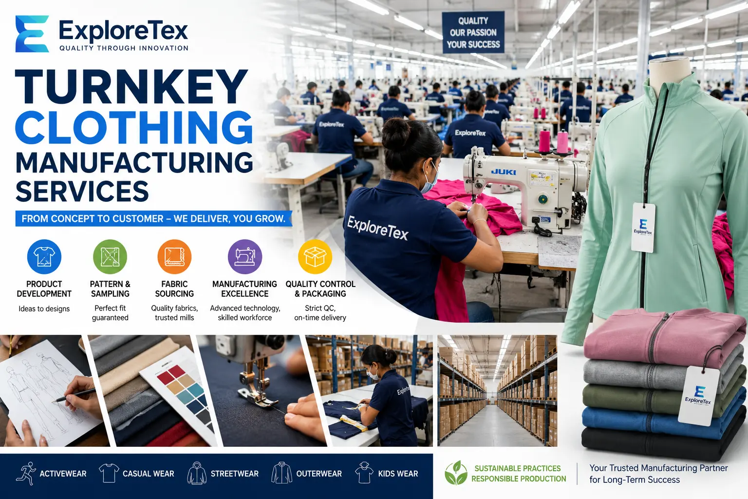 turnkey clothing manufacturing services