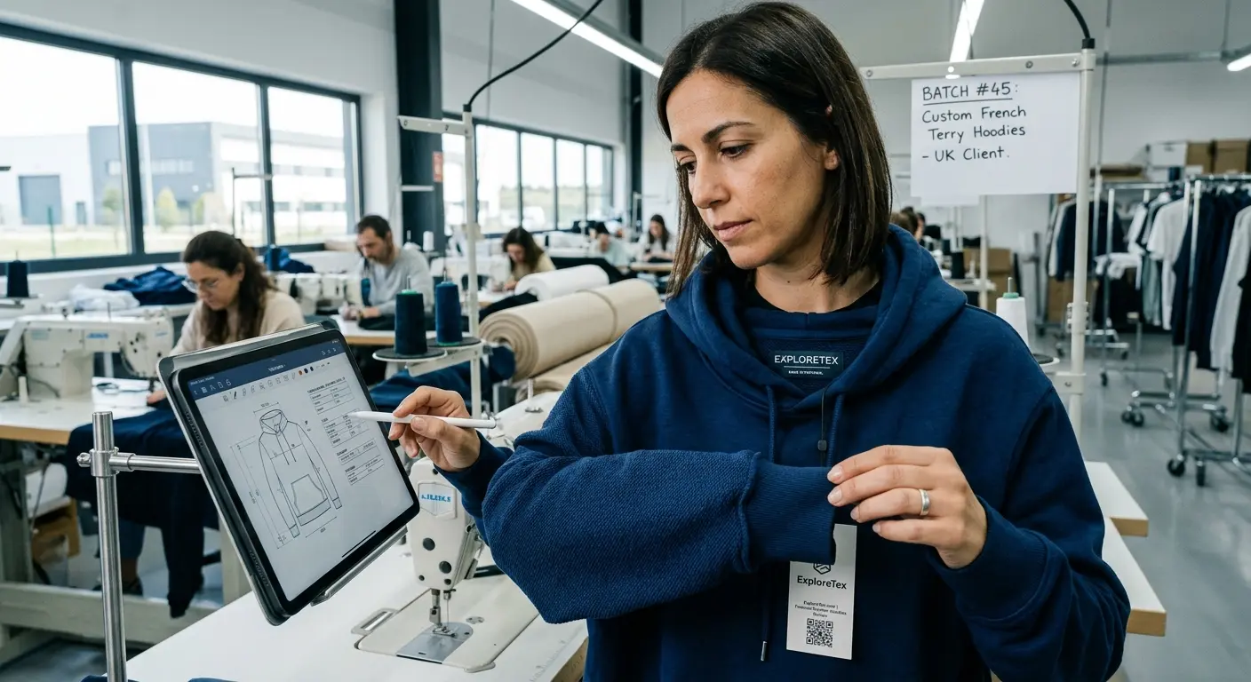 custom French terry hoodie manufacturer Europe