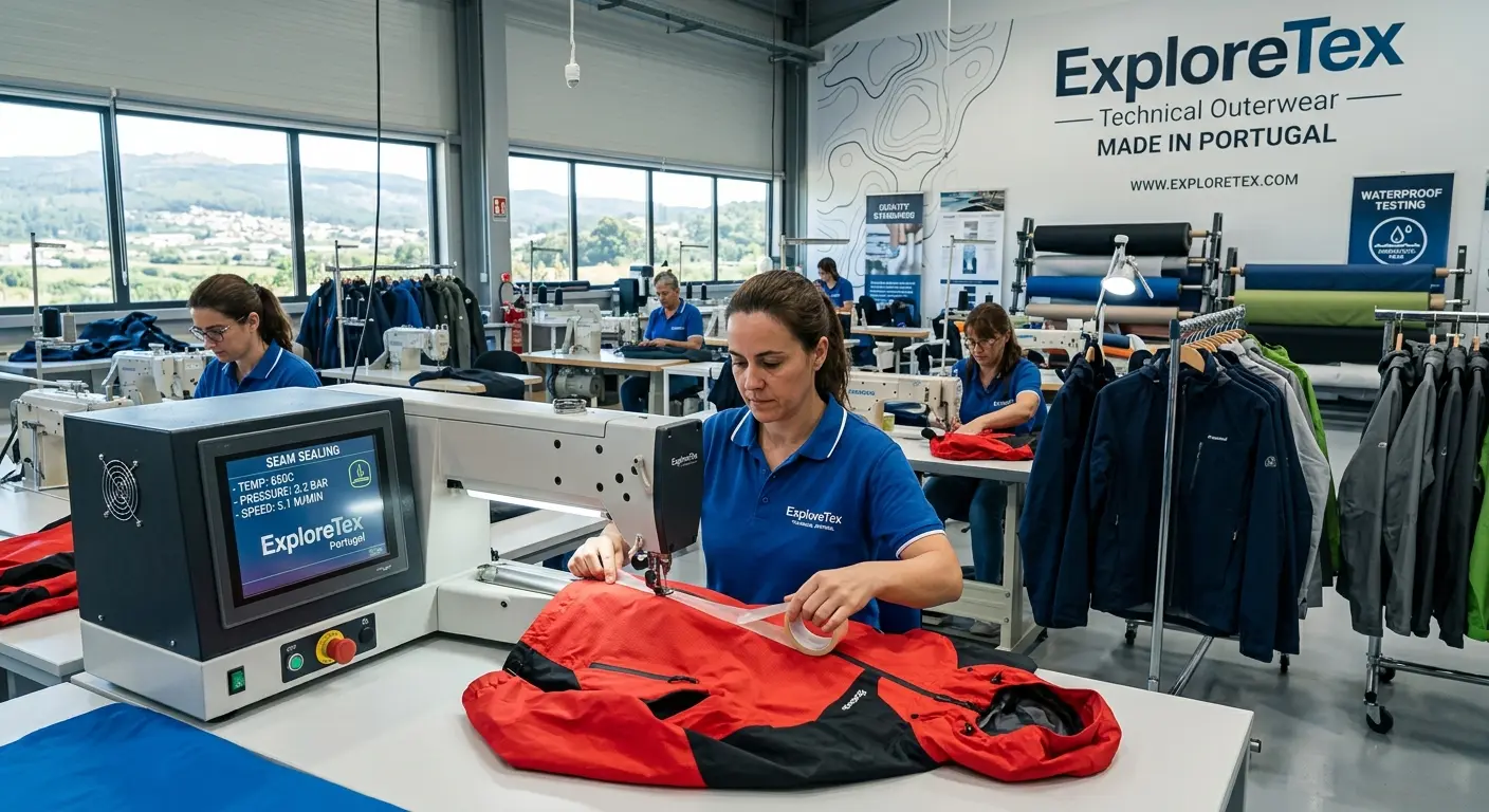 technical windbreaker factory Portugal