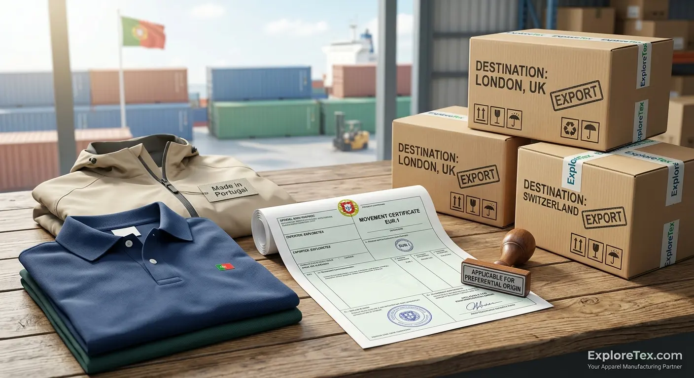 EUR1 movement certificate apparel export Portugal
