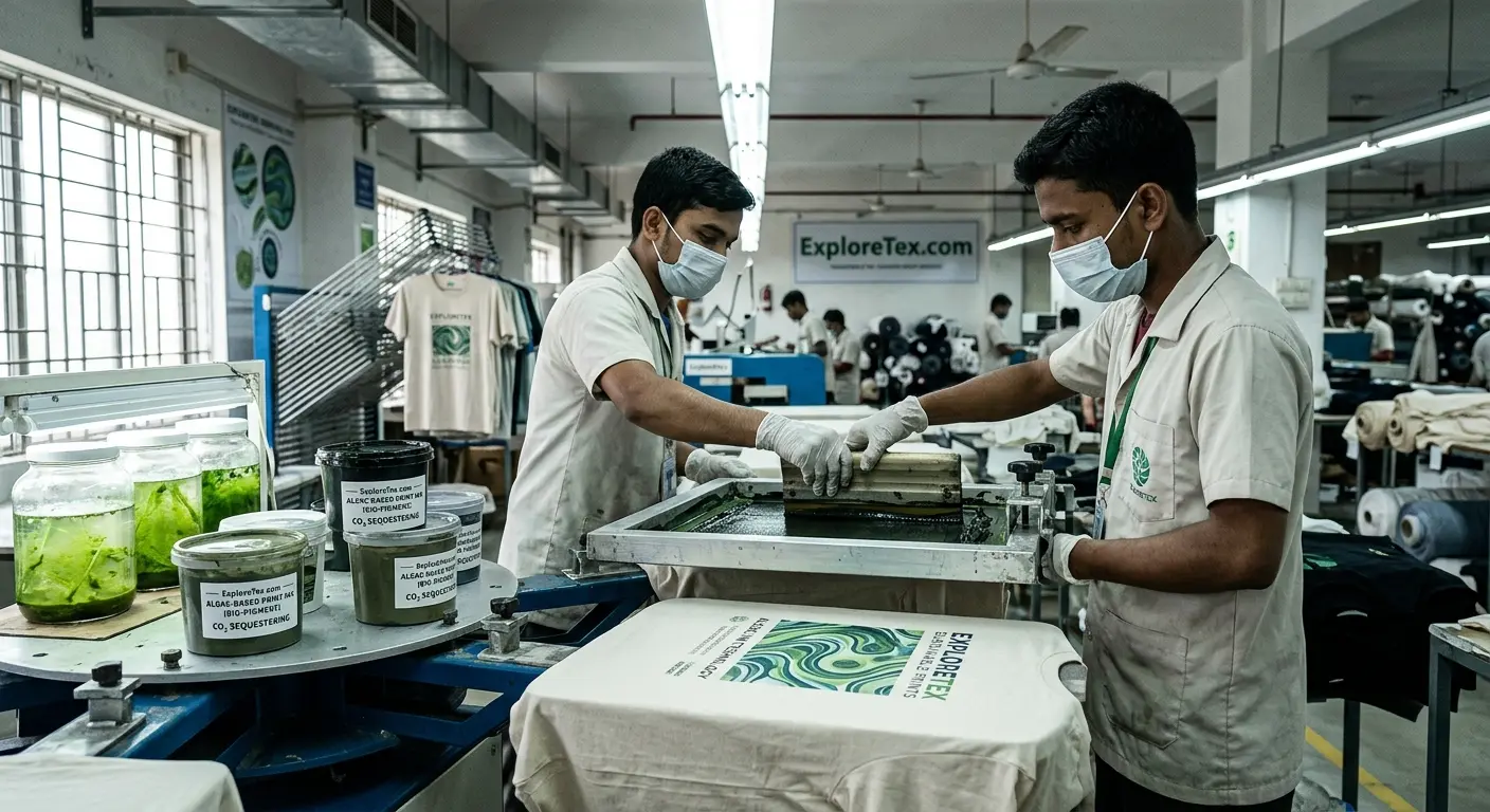 algae based print ink clothing supplier