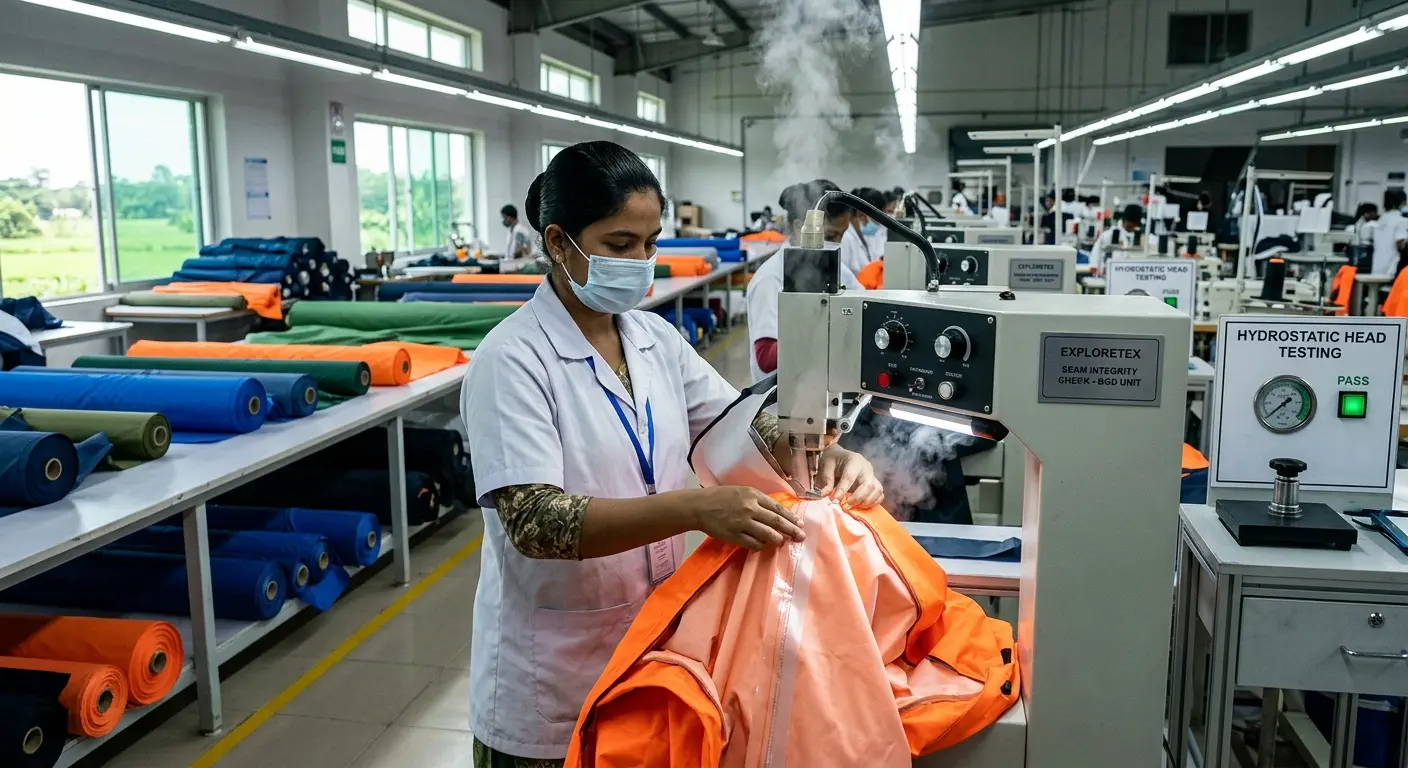 high volume seam sealed raincoat factory Bangladesh