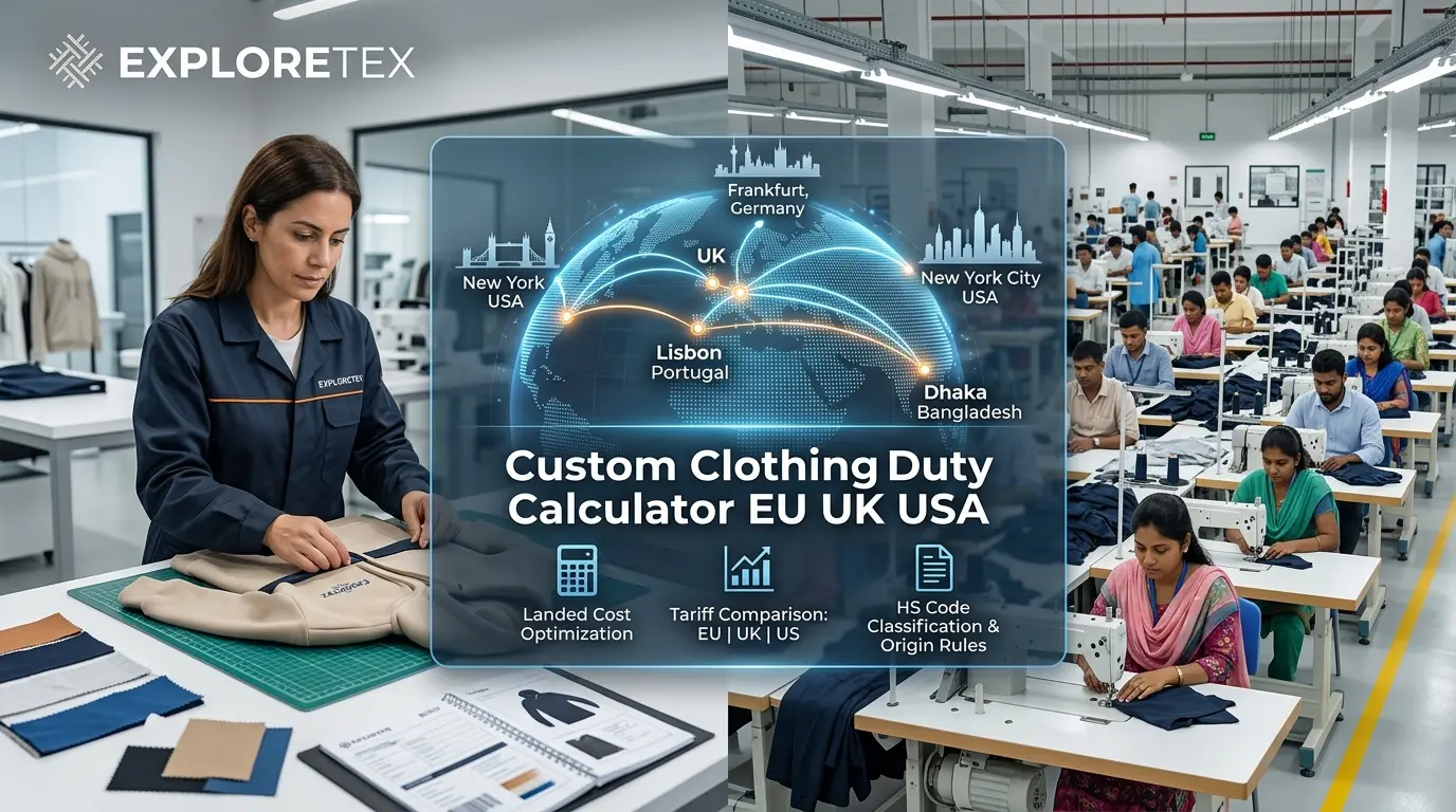 custom clothing duty calculator EU UK USA