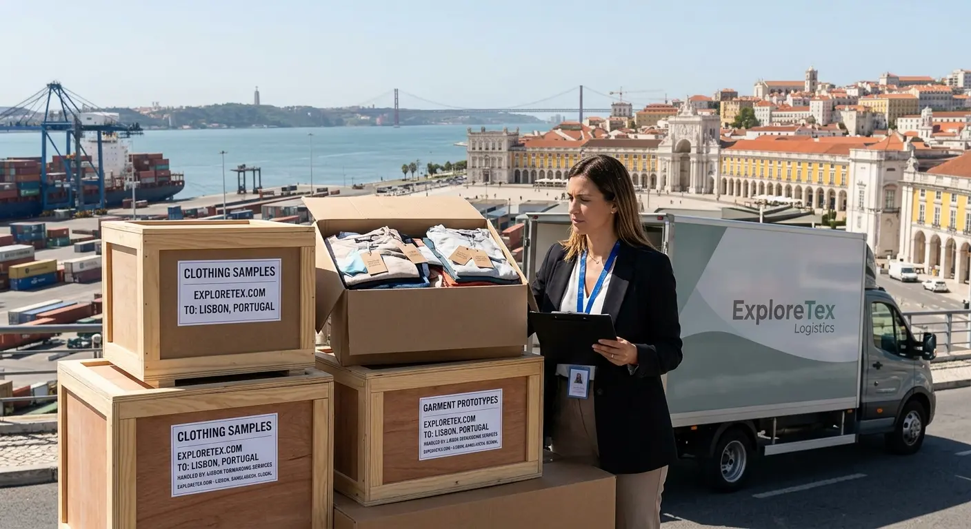 freight forwarding clothing samples Lisbon