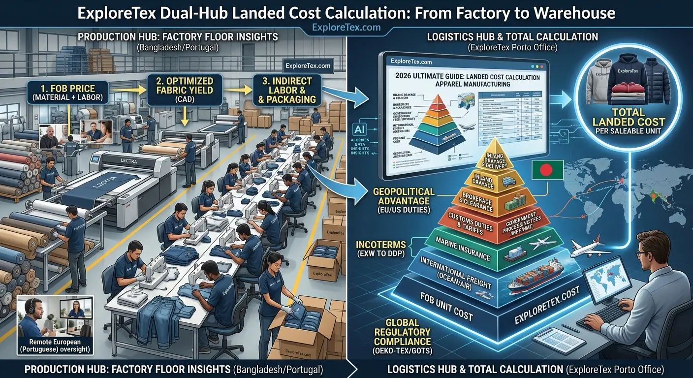 landed cost calculation apparel manufacturing