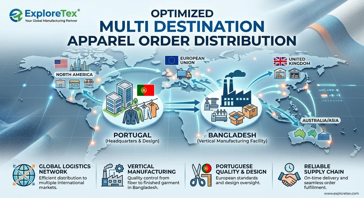 multi destination apparel order distribution
