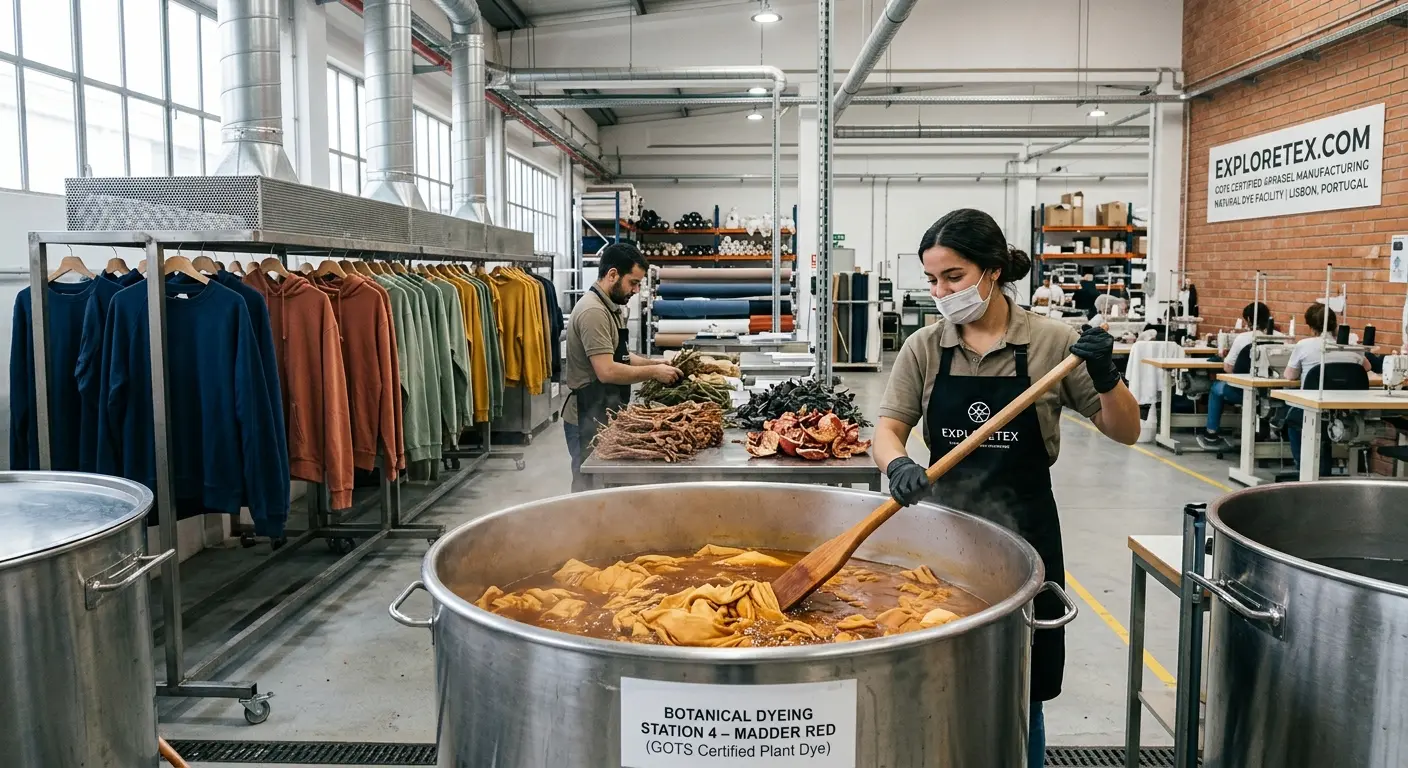 natural dye garment manufacturer Europe