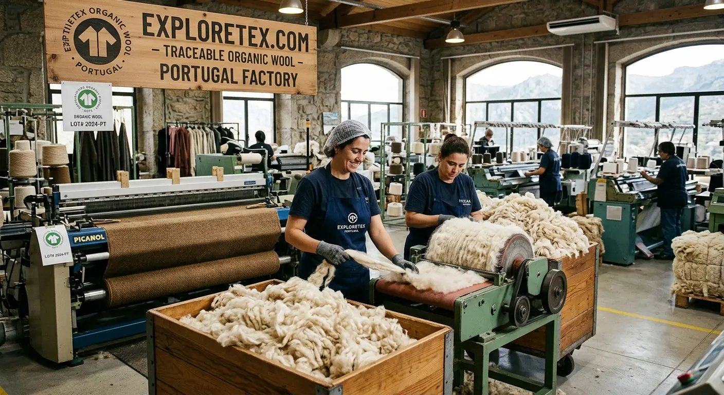 traceable organic wool factory Portugal