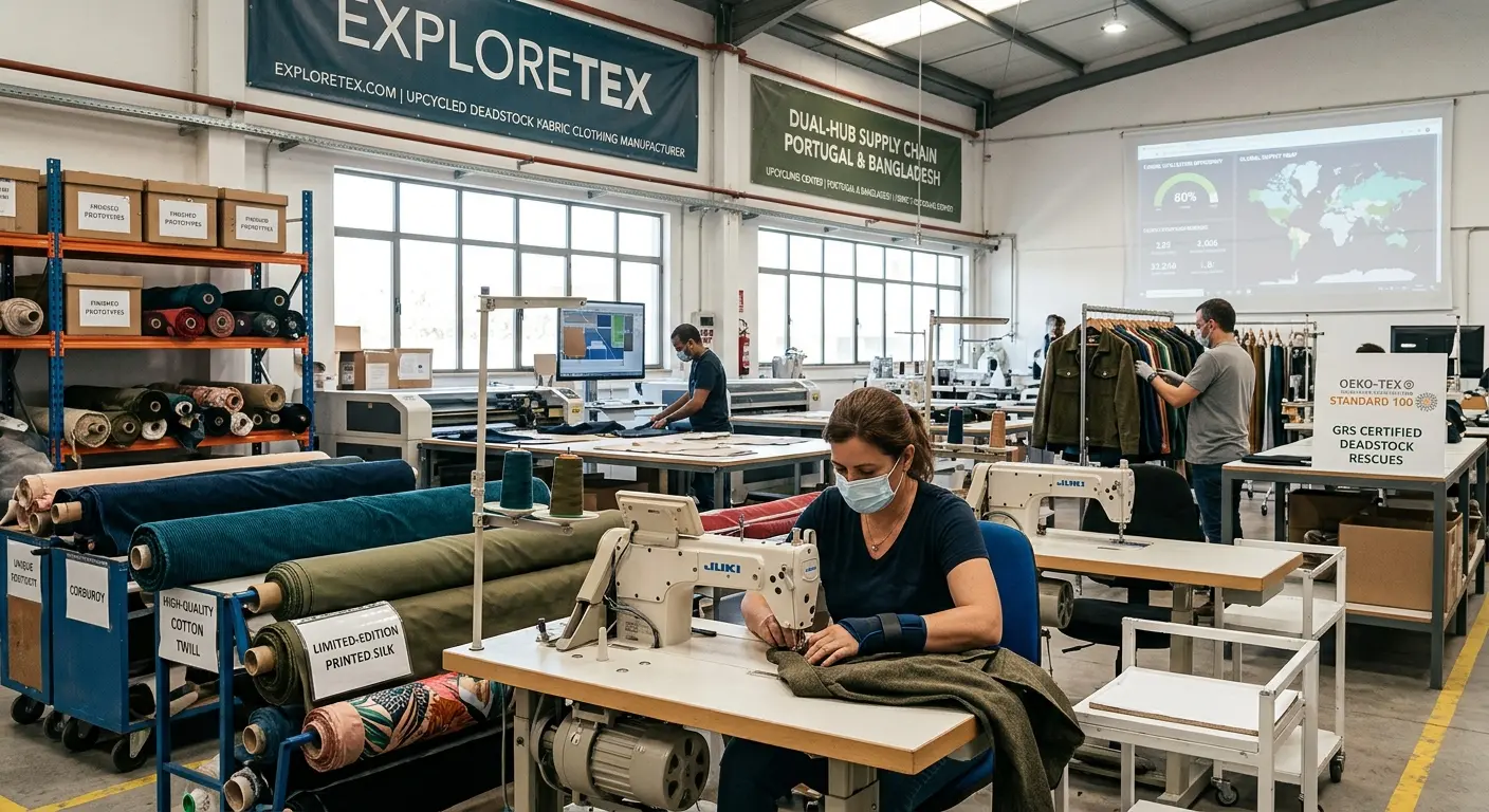 upcycled deadstock fabric clothing manufacturer