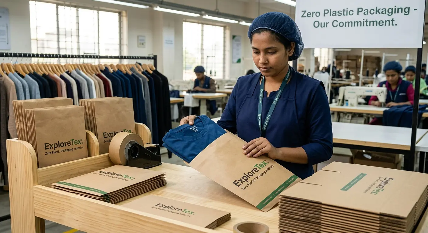 zero plastic packaging apparel factory